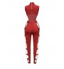 LW SXY Cut Out Metal Ring Decor Skinny Jumpsuit