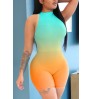 LW Leisure Gradual Change Orange One-piece Romper