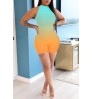LW Leisure Gradual Change Orange One-piece Romper