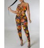 LW SXY Butterfly Print Bandage Cut Out Design Jumpsuit