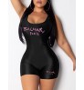 LW Letter Print Cami Skinny Romper