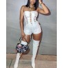 LW Off The Shoulder Bandage Design Romper