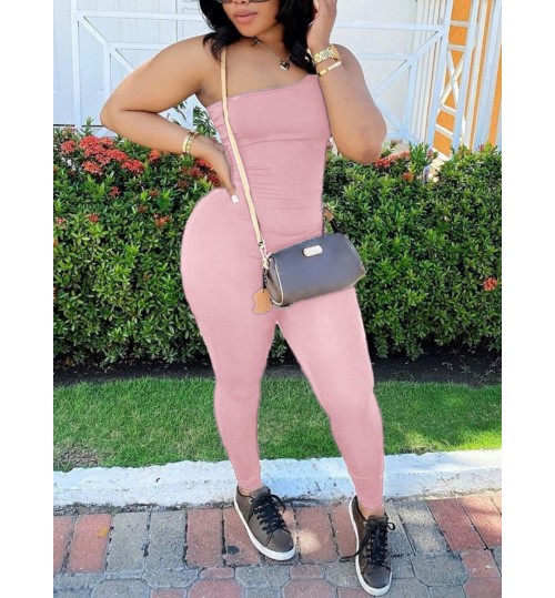 LW BASICS One Shoulder Skinny Jumpsuit