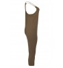 LW BASICS Euramerican Dew Shoulder Khaki One-piece Jumpsuits