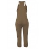 LW BASICS Euramerican Dew Shoulder Khaki One-piece Jumpsuits