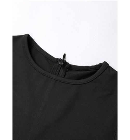 LW BASICS Zipper Design Solid Jumpsuit