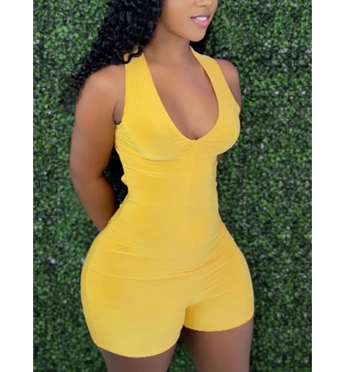 LW BASICS Cut Out Drawstring Romper