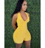 LW BASICS Cut Out Drawstring Romper