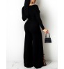 LW SXY V Neck Split Jumpsuit