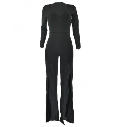 LW SXY V Neck Split Jumpsuit