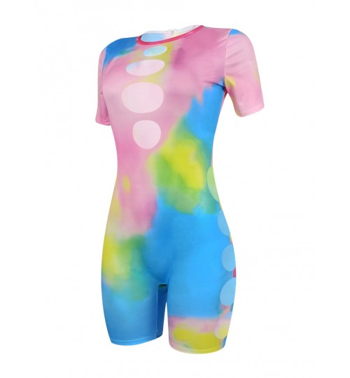 LW Tie Dye Cut Out Skinny Romper