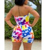 LW Off The Shoulder Letter Print Romper