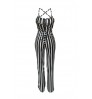 LW Sexy Striped Lace-up Hollow-out One-piece Jumpsuit(With Elastic)