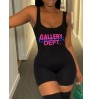 LW Letter Print Cami Romper