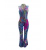 LW BASICS Mixed Print Flared Jumpsuit