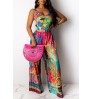 LW Mixed Print Pleated Cami Jumpsuit