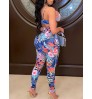 LW Floral Print Skinny Jumpsuit (With Camisole)