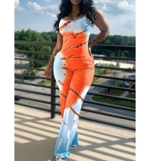 LW Tie Dye Pocket Design Cami Jumpsuit