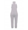 LW Euramerican Dew Shoulder Grey One-piece Jumpsuit