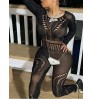 LW SXY Mesh Skinny Lace Stretchy Jumpsuit
