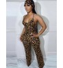 LW Leopard Print Backless Cami Jumpsuit