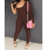 LW BASICS One Shoulder Skinny Jumpsuit
