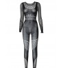 LW SXY Mesh Skinny Stretchy Jumpsuit