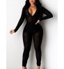 LW SXY Leopard Print See Through Skinny Jumpsuit