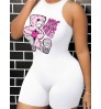 LW Teddy Bear Love Letter Print Romper