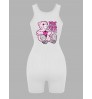 LW Teddy Bear Love Letter Print Romper