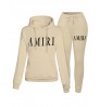 LW Plus Size Letter Print Kangaroo Pocket Tracksuit Set