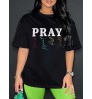 LW Pray Letter Print T-shirt