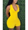 LW SXY Plus Size Solid Romper
