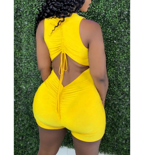 LW SXY Plus Size Solid Romper