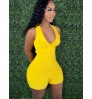 LW SXY Plus Size Solid Romper