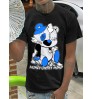 LW Bear Men Cartoon Letter Print T-shirt