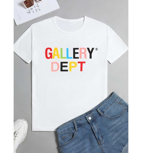 LW Plus Size Letter Print Patchwork T-shirt