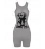 LW Cartoon Love Letter Print Skinny Romper