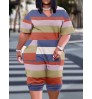 LW Plus Size Striped Pocket Design Jumpsuit