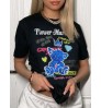 LW Plus Size Cartoon Letter Print T-shirt