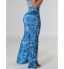 LW High Waist Print Side Split Pants