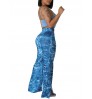 LW High Waist Print Side Split Pants