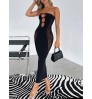 LW SXY Off The Shoulder Cut Out See Through Dress