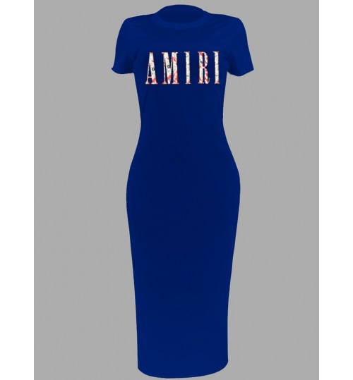 LW Plus Size Letter Print Bodycon Dress