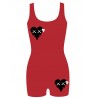 LW Plus Size Heart Print Skinny Romper