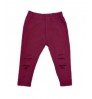 Kids Girl Solid Cotton Ripped Leggings Baby Leggings