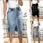 2022 High quality jeans denim skirts Solid color Single-breasted skinny women's skirts