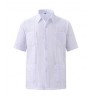 Custom Seasonal Shirt Men's Short Sleeve Cuban Guayabera For Daily Life