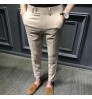 men straight pant button high quality pockets casual business long pants & trousers Slim business formal pants plus size