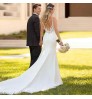 2022 Luxury Mermaid Wedding Dress Trumpet Wedding Dresses V Neck Court Train Lace Spaghetti Strap Bridal Dresses For Women